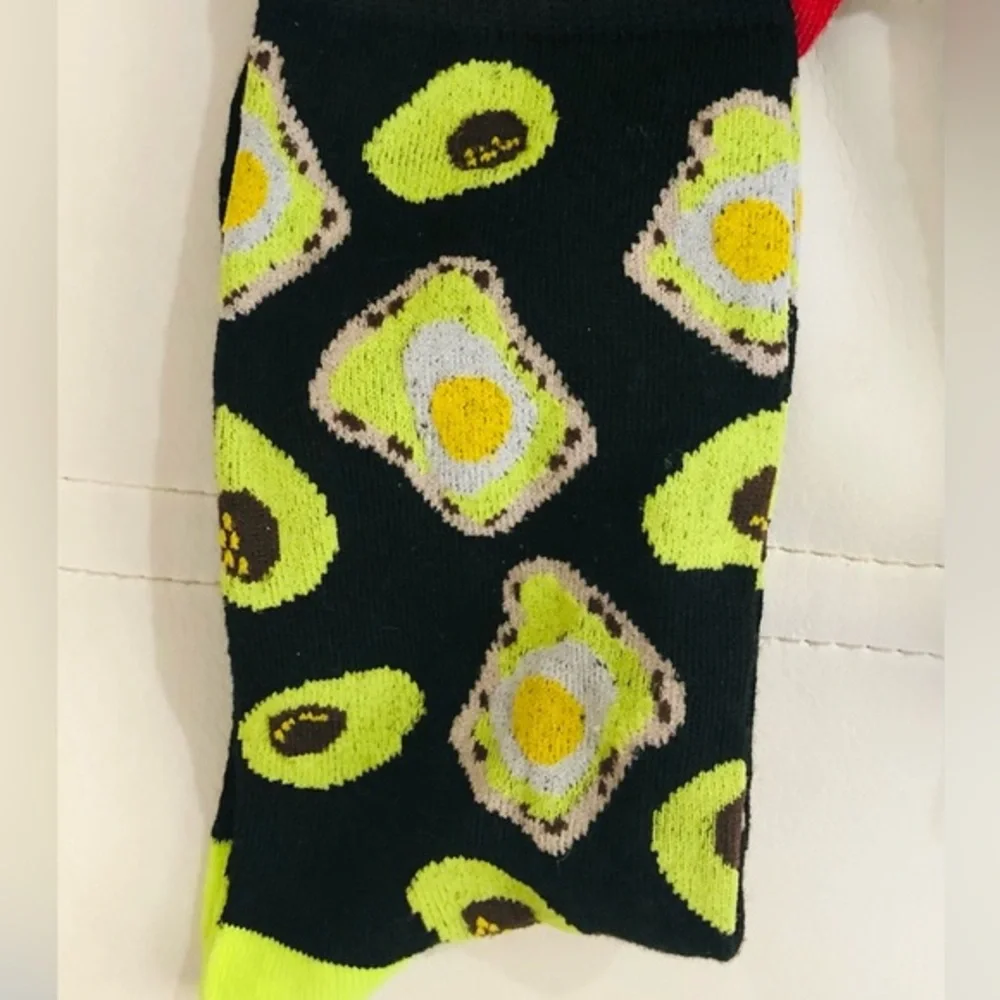 3pairs men’s socks-avocado toast‎ deer lobster cars trucks dogs motorcycle new